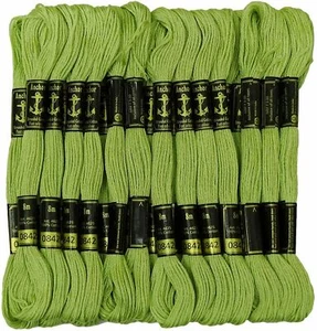 Anchor Embroidery Thread Cross Stitch Stranded Cotton Threads Hand Sewing Green - Picture 1 of 5