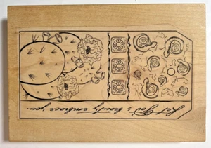 Prickly Pear “Let Gods Beauty Embrace You” Rubber Mounted Large Stamp - Picture 1 of 2