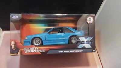 Fast & Furious Fast X 1989 Ford Mustang GT Blue Diecast 1:24 Scale New Must See! - Image 1 of 3