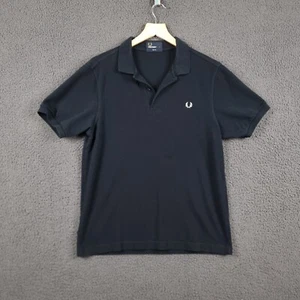 FRED PERRY Poloshirt Herren L Large Slim Fit Blau Navy Kurzarm Baumwolle M6000 - Bild 1 von 10