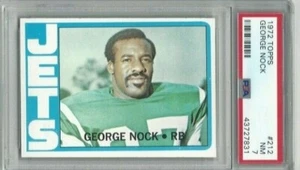 1972 Topps football card #212 George Nock, New York Jets graded PSA 7 - Picture 1 of 1