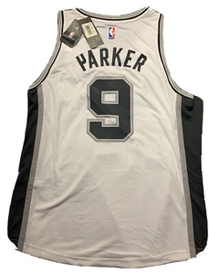 New Tony Parker Mens Size Large White Rev 30 Spurs Adidas Swingman Jersey NWT - Picture 1 of 11