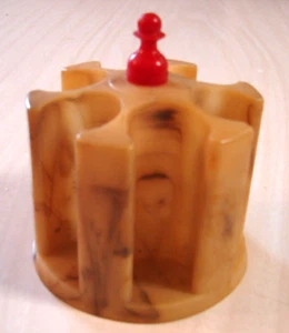 VINTAGE BAKELITE SEWING SPOOL HOLDER - Bild 1 von 2