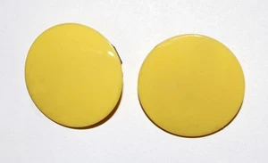 VINTAGE PLASTIC HAIR CLIPS • ASSORTED COLORS • RETRO BARRETTES ROUND • 1970's - Picture 1 of 8