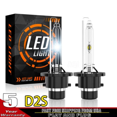 Front 6000K white HID Headlight Bulbs For Infiniti QX56 2004-2010 Low Beam Qty 2 - Image 1 of 4