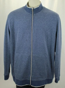 ROBERT GRAHAM  BLUE/BROWN REVERSIBLE COTTON BLEND SWEATER SIZE 3XL EUC! - Imagen 1 de 8