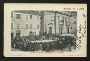 cartolina SORIANO NEL CIMINO piazza v.emanuele -collegiata - Picture 1 of 1