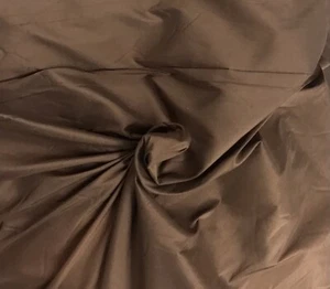 Brown 100% Silk Dupioni Fabric 54” Width sold by the Yard - Picture 1 of 1