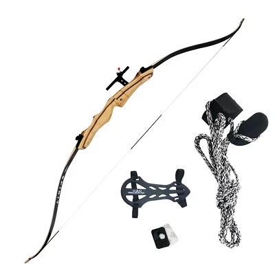 SAS Spirit Jr 54" Beginner Youth Wooden Archery Bow Black Package - LH or RH - Image 1 of 4
