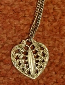 12k Gold Filled Speidel Necklace And Heart Pendant, Vintage - Picture 1 of 4