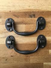 PAIR OF ANTIQUE STYLE IRON BOX CHEST CARRYING HANDLES TRUNK HANDLE M1