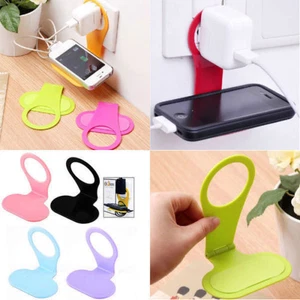 Mobile Wall Hanger Phone Charger Adapter Cable Tidy Foldable Universal UK Seller