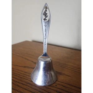 Walt Disney Production Metal Bell Disney Land Mickey Mouse Silver Vintage - Picture 1 of 7