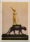 Continental Postcard~ Tutankhamun's Treasures~ King On A Panther~ Pharaoh~ Egypt