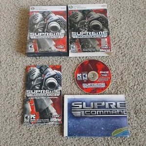 Supreme Commander (PC, 2007, 2-Disc Set) Game Complete w/ Manual & Map CIB - Picture 1 of 8