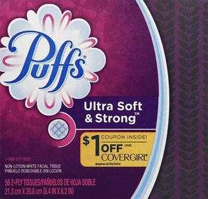Puffs Tejidos Faciales Ultra Suaves Sin Loción 1 Cubo Caja 56 Tejidos Suave Suave - Imagen 1 de 3