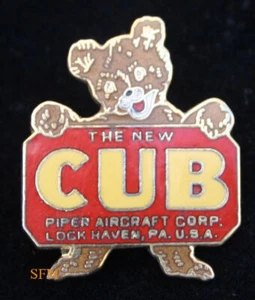 PIPER LOGO SEAL LAPEL HAT PIN UP PILOT CREW SOLO WING GIFT AIRPLANE CUB TIE TAC - Picture 1 of 12