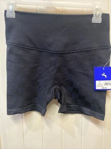 JoyLab Berry Black Seamless Jacquard Bike Shorts NWT Size Small - Picture 1 of 2