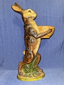 12 1/2" VAILLANCOURT FOLK ART 600BR Tiza #118 CONEJO con Cesta 1997 - Imagen 1 de 24