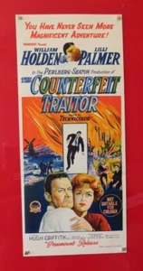 THE COUNTERFEIT TRAITOR ORIGINAL 1962 DAYBILL CINEMA FILM POSTER William Holden - Picture 1 of 5