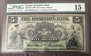 Dominion of Canada  1905 $5 Toronto, Ontario bill Graded Choice Fine 15