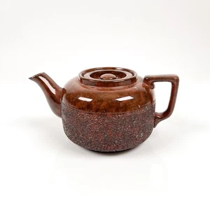 Vintage Sadler Brown Teapot England Textured On Bottom Half MCM Terracotta Retro - Picture 1 of 19