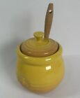 Vintage Le Creuset Yellow Honey Pot Lid Dip Stick 5”