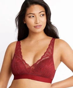 Bralette donna Bali Comfort Revolution pizzo capesante senza ferretto vino rosso taglia S - Foto 1 di 10