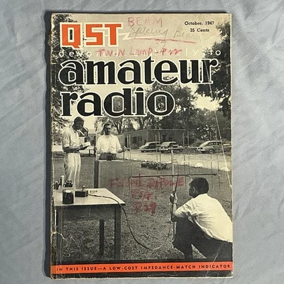 Qst Devoted Entirely To Amateur Radio Magazine October 1947 Vintage Ham Radio - Image 1 of 4