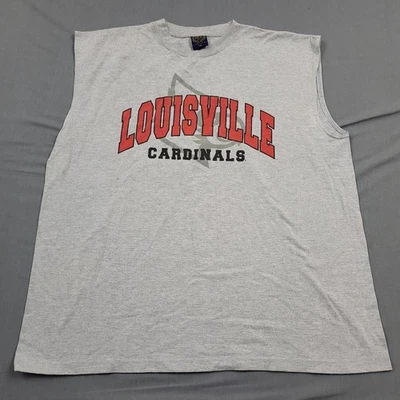 Camisa Louisville Cardinals NCC Dorada Para Hombres 2XL Sin Mangas Pullover Gris * Foto 1 de 4