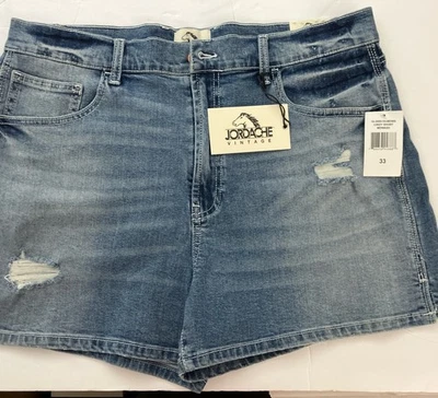 Pantalones Cortos Denim Jordache By Cindy Cintura Alta Estilo Vintage Nuevos con Etiquetas Talla 16-18 Foto 1 de 4