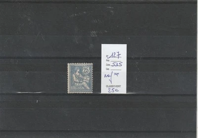 timbre france neuf** YT 127 (Mouchon retouché 25c bleu) cote 535€ - Photo 1/2