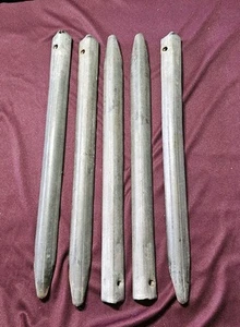 5 Vintage 1970’s Boy Scout Heavy Steel Tent Pegs Stakes 15” - Picture 1 of 4