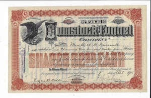 NEVADA 1916 The Comstock Tunnel Company Stock Certificate - Picture 1 of 2