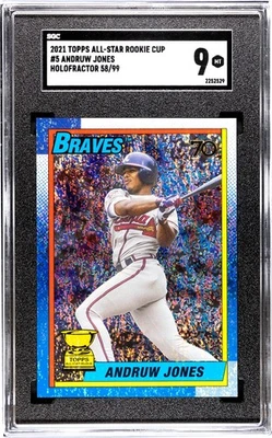 Topps All-Star Rookie Cup 2021 #5 Andruw Jones SGC 9 como nuevo Holofractor/99 Foto 1 de 2