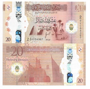 Libya 20 Dinars 2025 Polymer New UNC - Picture 1 of 1