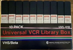 Vintage Videorecorder Aufbewahrung VHS oder Beta Bibliothek Box Set New Old Stock - Bild 1 von 4