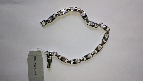 Bracciale Maglia Mercer Argento Sterling Michael Kors Nuovo Prezzo al dettaglio al dettaglio $250