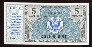 MPC 5-Cent Series 472 First Print | Gem Uncirculated | FR-M821 | Free Shipping - Picture 1 of 3