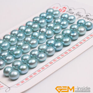 30 Pairs AAA Grade Half Drilled Pearl Button Beads For Earring Jewelry Making