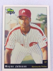 1991 Martinsville Phillies-Classic BEST Minor Lg Baseball Card-Wayne Johnson