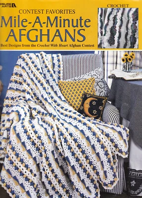30 Mile a Minute Afghans Crochet Pattern Book Contest Favorites 1999 Best Design - Image 1 of 4