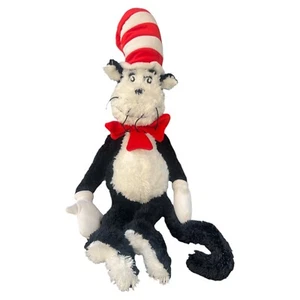Manhattan Toy 2002 Dr. Seuss Cat in the Hat 30" Plush Black White Large Fluffy - Picture 1 of 5