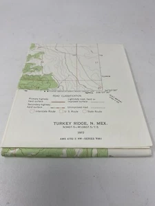 Turkey Ridge New Mexico Topographic Map 1972 Vintage Map - Picture 1 of 4