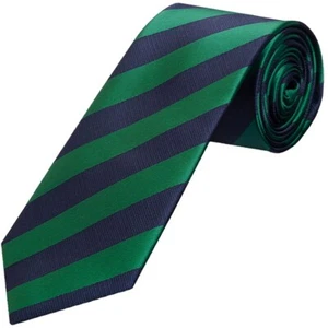KRAWATTEN R US marineblau und grün gestreift klassische Herrenkrawatte normale Krawatte Hochzeit Krawatte - Bild 1 von 3