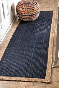 Jute Carpet Rug Area Jute Rug 100% Natural Decor Modern Living Handmade Braided - Picture 1 of 10