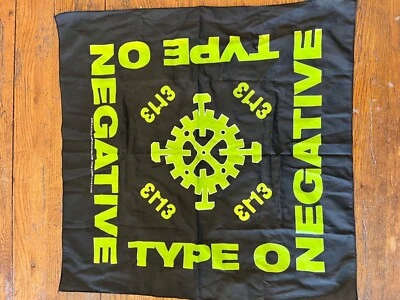 Vintage Type O Negative Bandana 1995 Blue Grape - Image 1 of 2