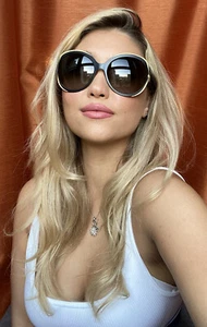 Gafas de sol para mujer Christian DIOR Diorelle1 6MVPT azules de gran tamaño  - Imagen 1 de 12