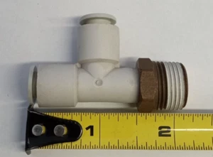 SMC KQ2Y08-03S 8mmX3/8"NPTx8mm push-to-connect male run tee **10-pack** - Picture 1 of 3
