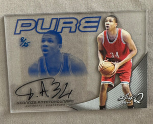 GIANNIS ANTETOKOUNMPO 2014 Leaf Q PURE AUTOS # 8 OF 25, RARE AND SUPER CLEAN !!!
